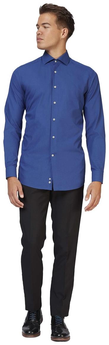OppoSuits Men's Shirts SHIRT LS Navy Royale