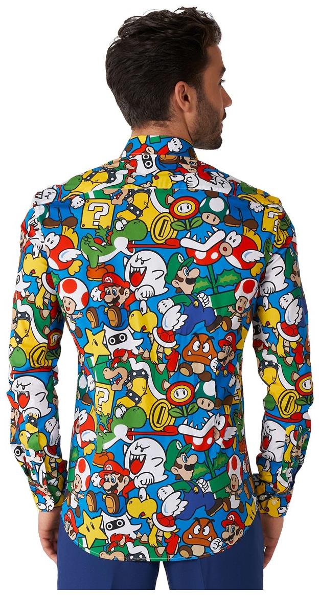 OppoSuits Men's Shirts SHIRT LS Super MarioT