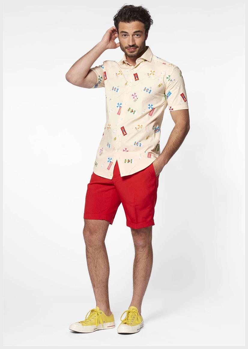 OppoSuits Men's Summer Shirts SHIRT Short Sleeve Beach Life