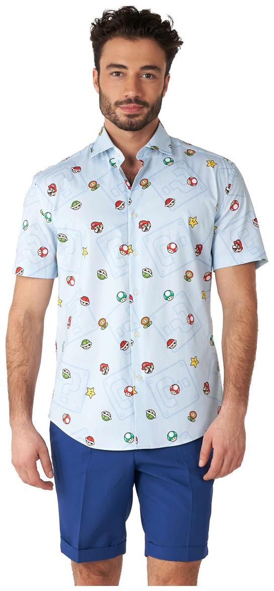 Fun OppoSuits Super Mario Icons Shirt for Stylish Summer Outings and Game Nights