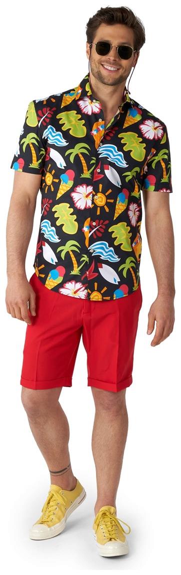 OppoSuits Men's Summer Shirts SHIRT Short Sleeve Tropical Thunder