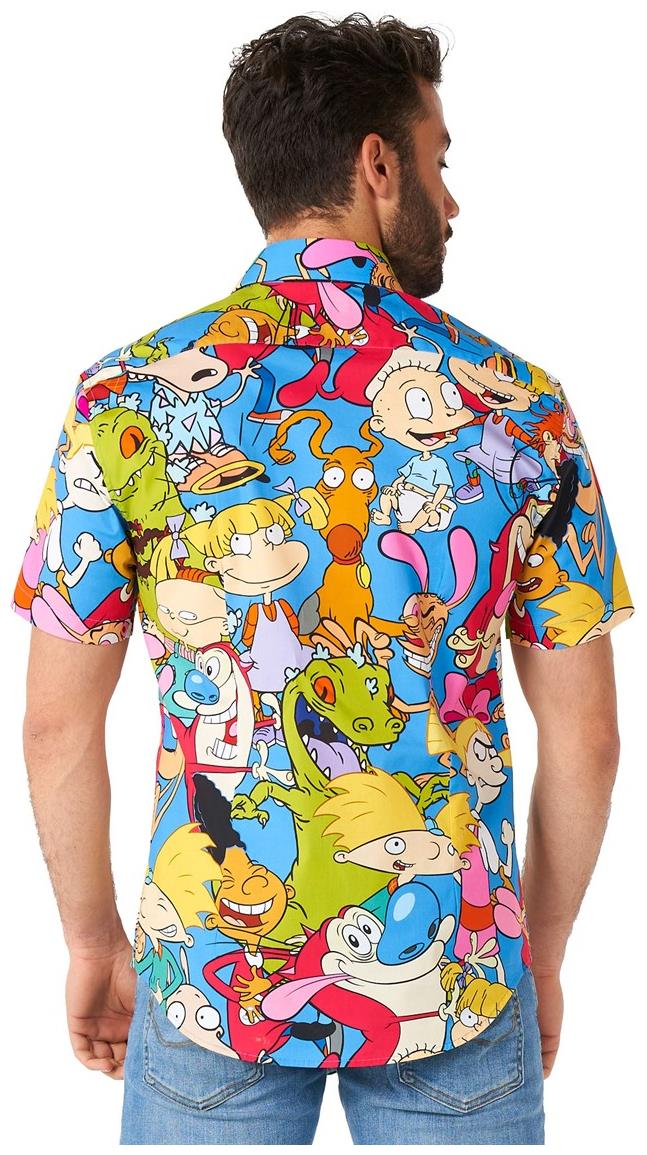 OppoSuits Nickelodeon Cartoons Short Sleeve Summer Shirt for Fun Parties and Casual Wear