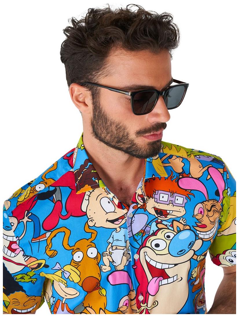 OppoSuits Nickelodeon Cartoons Short Sleeve Summer Shirt for Fun Parties and Casual Wear