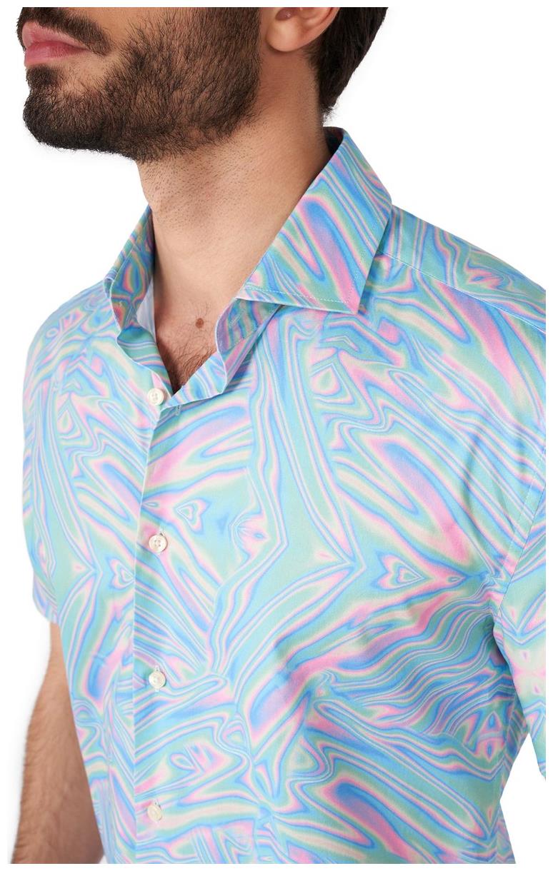 OppoSuits Men's Summer Shirts SHIRT Short Sleeve Holoperfect