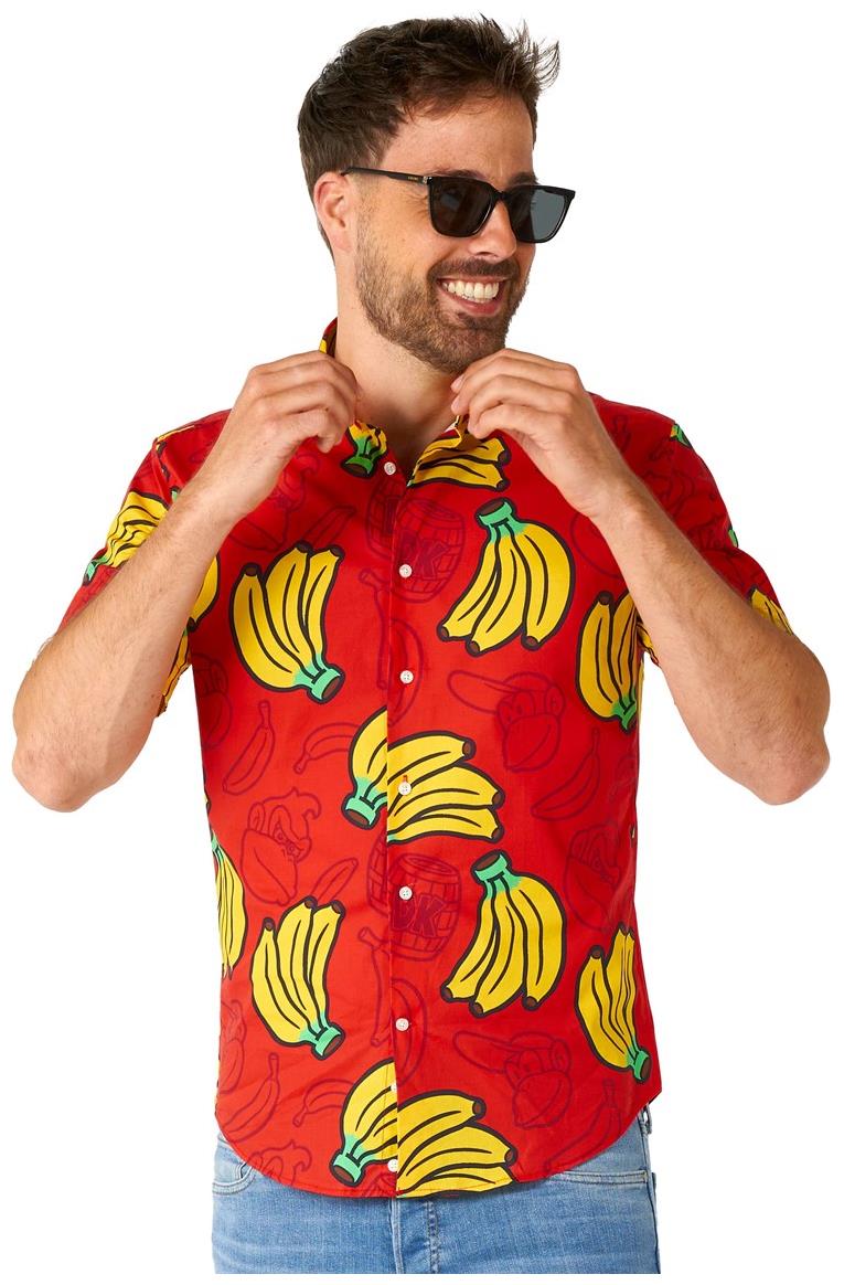 OppoSuits Donkey Kong Short Sleeve Shirt for Summer Fun and Retro Video Game Theme Parties