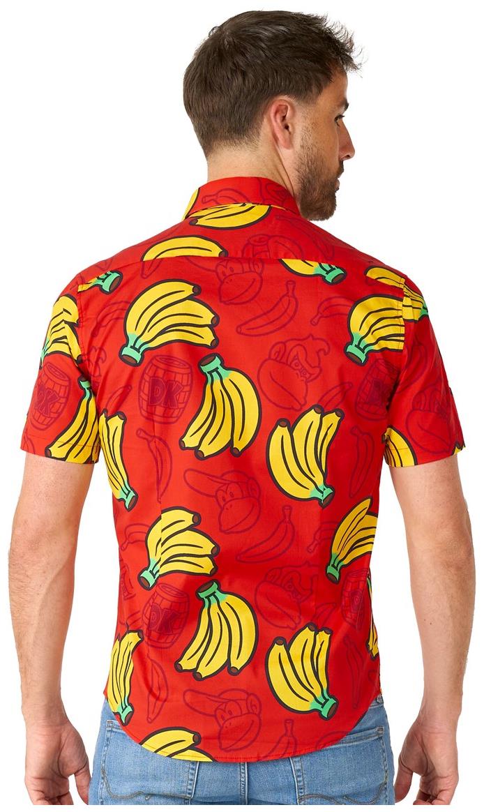 OppoSuits Donkey Kong Short Sleeve Shirt for Summer Fun and Retro Video Game Theme Parties