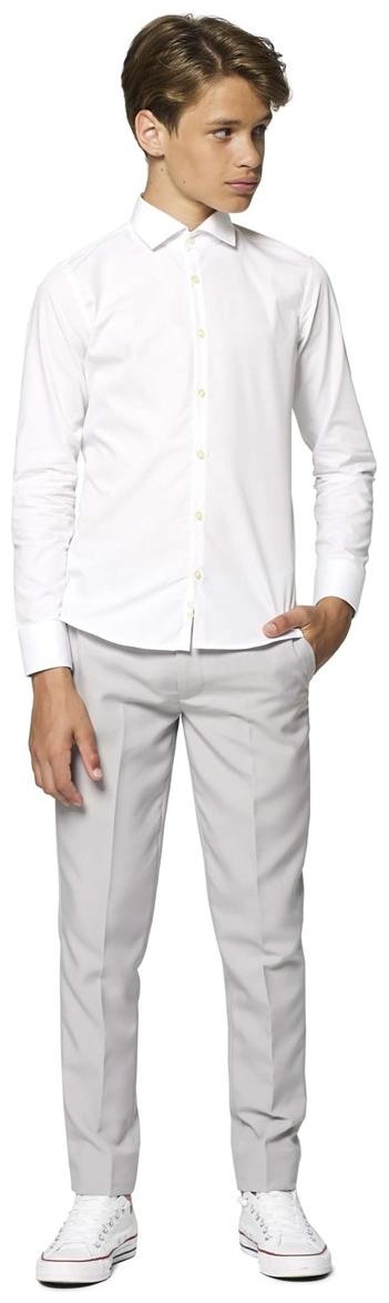 Stylish OppoSuits Teen Boys' Long Sleeve White Shirt for Smart-Casual Events and Holiday Parties
