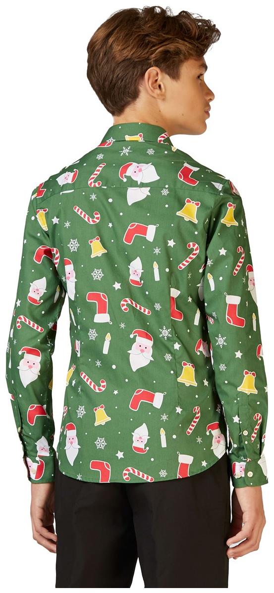 OppoSuits Teen Boys' Shirts SHIRT LS Santaboss