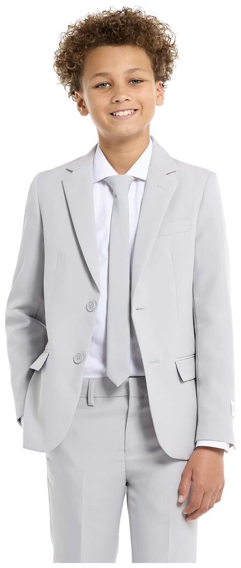 Stylish OppoSuits Teen Boys Groovy Grey Suit for Formal Events and Casual Gatherings