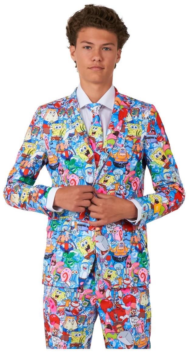 OppoSuits SpongeBob Teenage Boys Suits for Halloween Parties and Costume Events