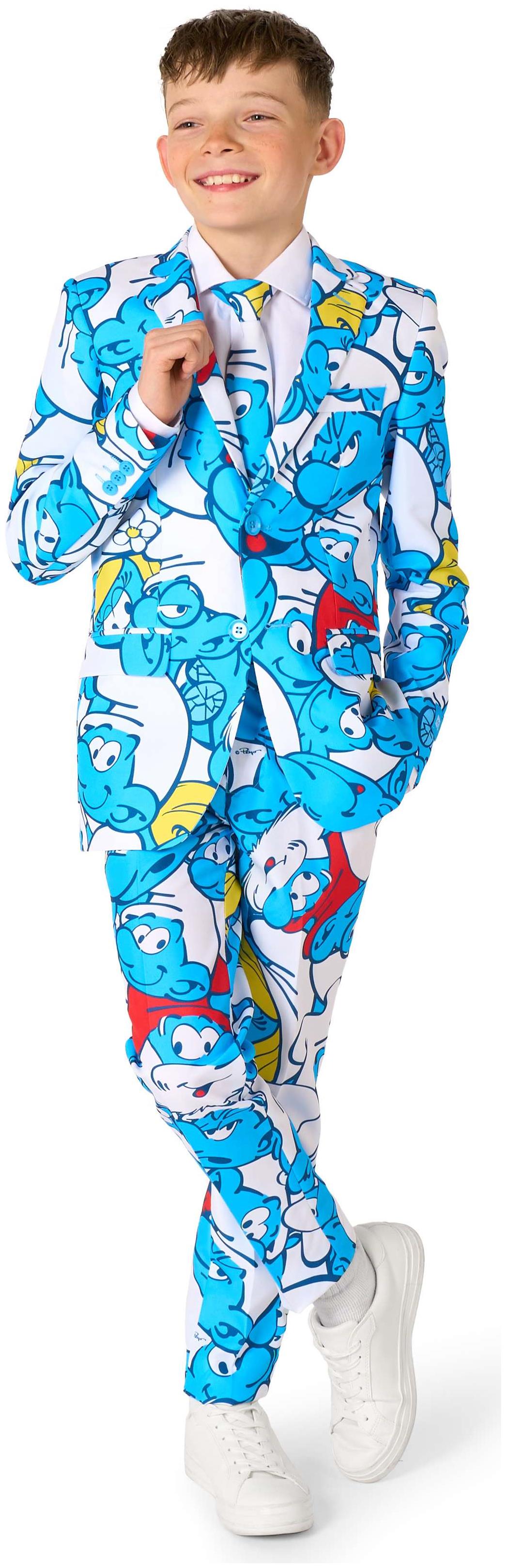 OppoSuits Teen Boys Smurfs Suit for Halloween Parties Dress Up and Creative Events