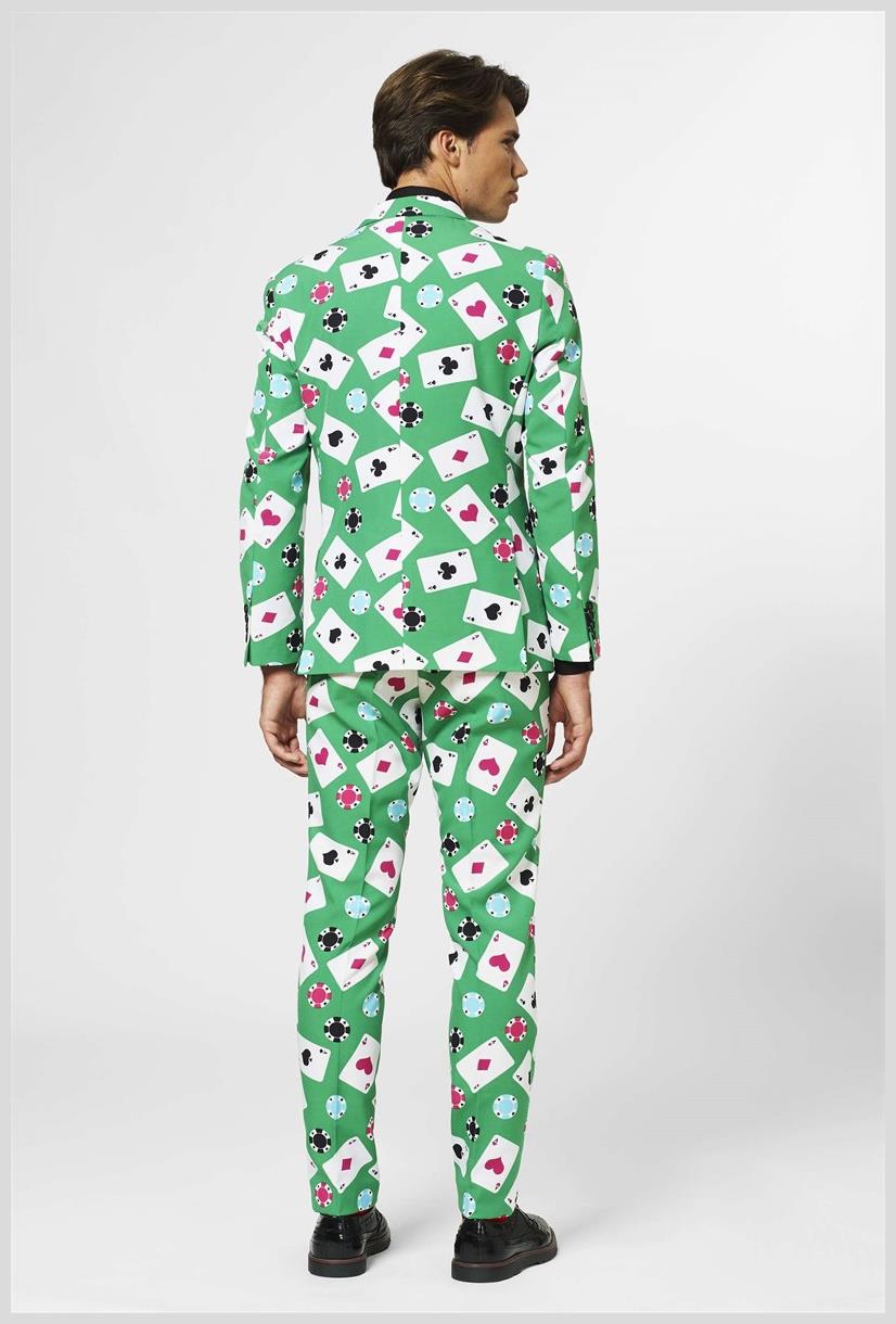 Stylish OppoSuits Poker Face Suit for Casino Nights Parties and Themed Events