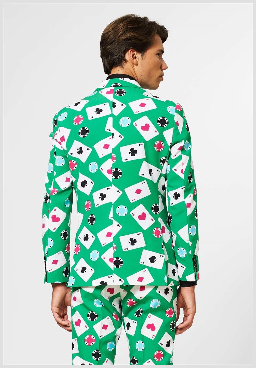 Stylish OppoSuits Poker Face Suit for Casino Nights Parties and Themed Events