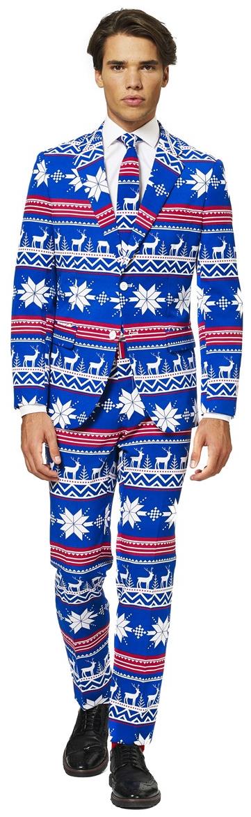 OppoSuits Men's The Rudolph Suit for Festive Holiday Parties Family Gatherings and Cosplay Events
