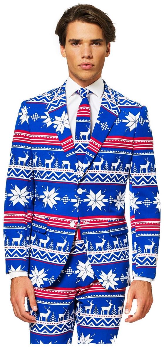 OppoSuits Men's The Rudolph Suit for Festive Holiday Parties Family Gatherings and Cosplay Events