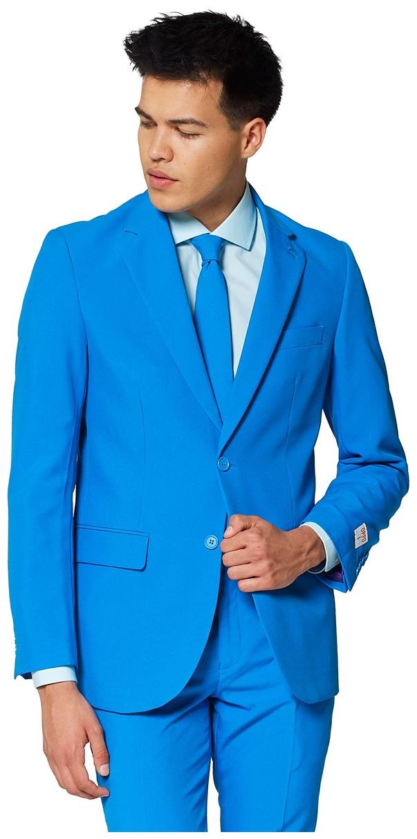 OppoSuits Blue Steel Men's Suit for Fashion Events Weddings and Special Occasions