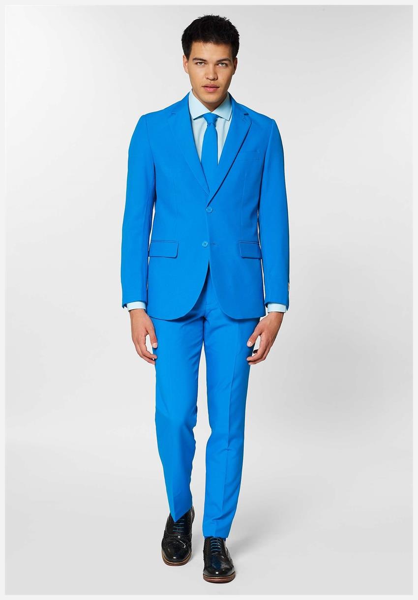OppoSuits Blue Steel Men's Suit for Fashion Events Weddings and Special Occasions
