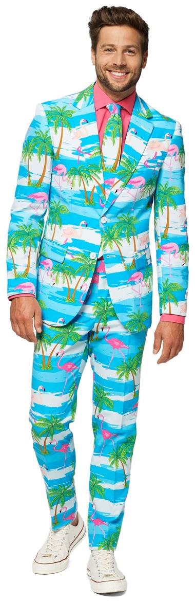 OppoSuits Flaminguy Men's Suit for Tropical Parties Summer Events and Costume Celebrations