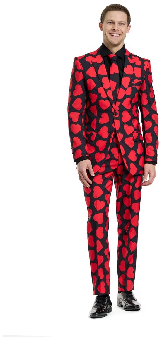 Stylish OppoSuits King of Hearts Suit for Halloween Parties Costume Events and Royal Celebrations