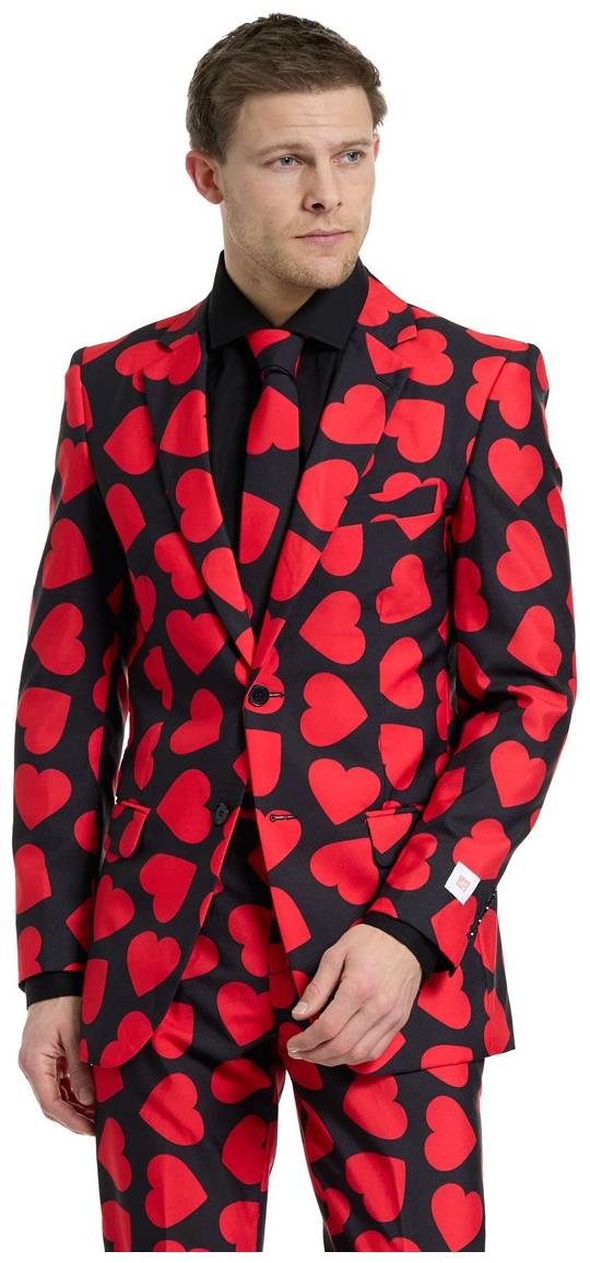 Stylish OppoSuits King of Hearts Suit for Halloween Parties Costume Events and Royal Celebrations