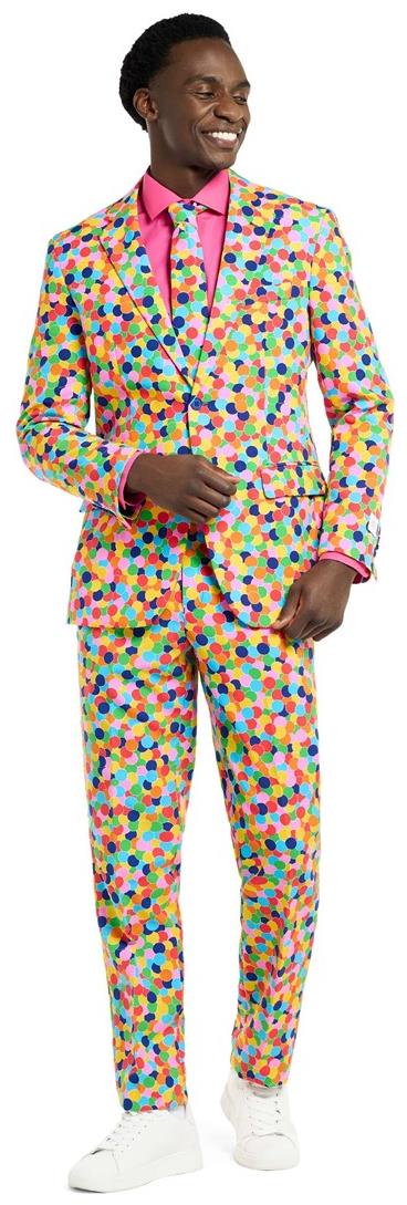 OppoSuits Confetteroni Suit for Fun Parties Festive Events and Celebrations