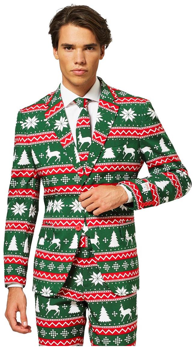 OppoSuits Festive Green Suit for Holiday Parties Christmas Gatherings and Themed Events