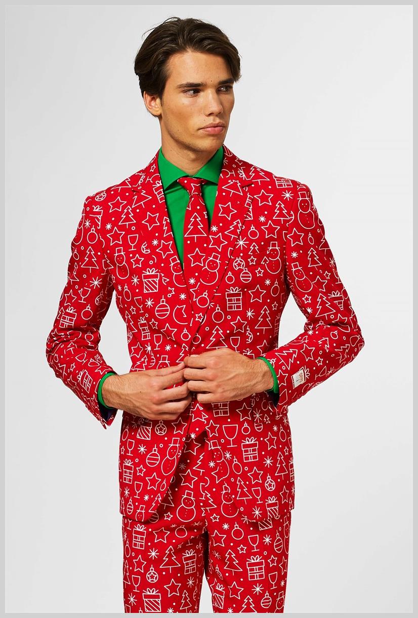 Stylish OppoSuits Men's Iconicool Suit for Christmas Parties and Holiday Celebrations