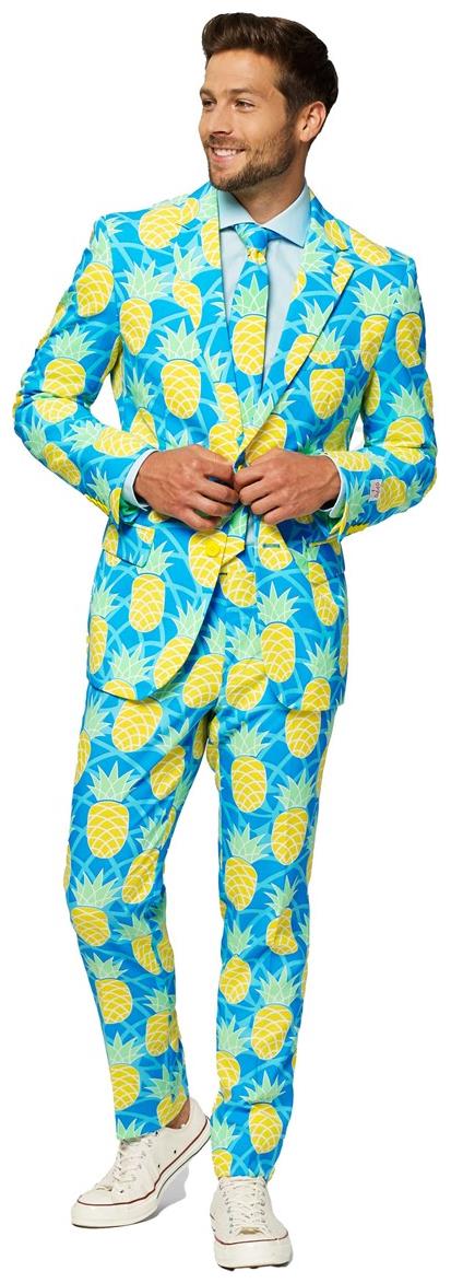 Vibrant OppoSuits Men's Shineapple Suit for Tropical Parties Events and Fun Celebrations