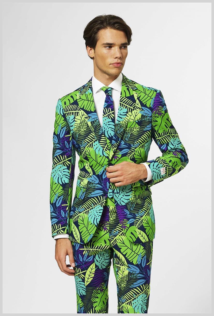 Tropical OppoSuits Men's Juicy Jungle Suit for Parties Events and Themed Celebrations