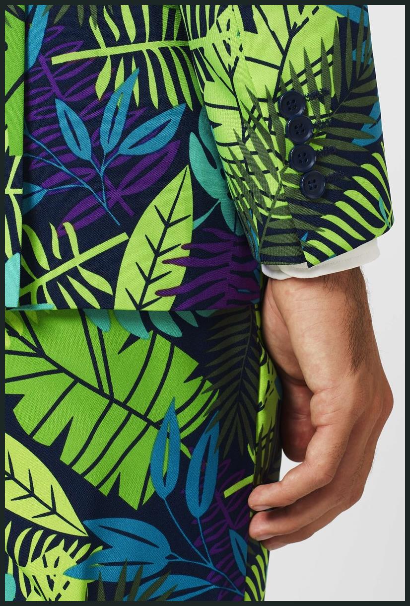 Tropical OppoSuits Men's Juicy Jungle Suit for Parties Events and Themed Celebrations