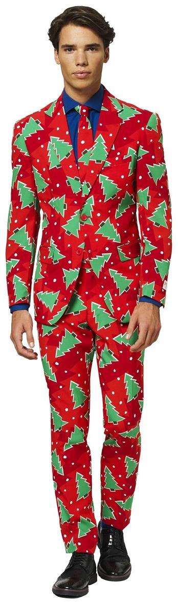 Festive OppoSuits Men's Suit Fine Pine for Holiday Celebrations Parties and Christmas Events