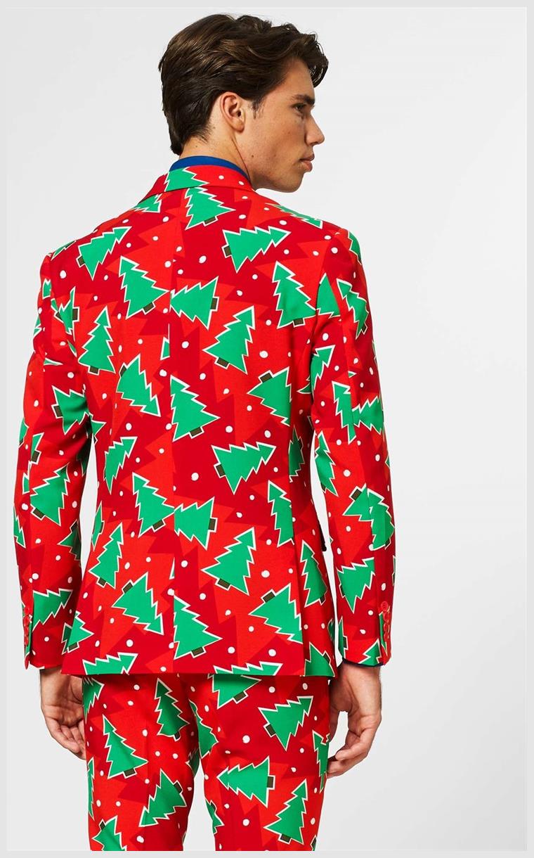Festive OppoSuits Men's Suit Fine Pine for Holiday Celebrations Parties and Christmas Events