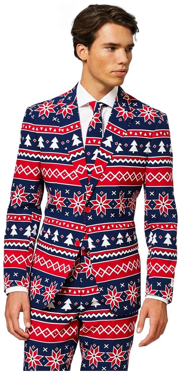 OppoSuits Nordic Noel Suit for Christmas Parties Holiday Events and Festive Celebrations