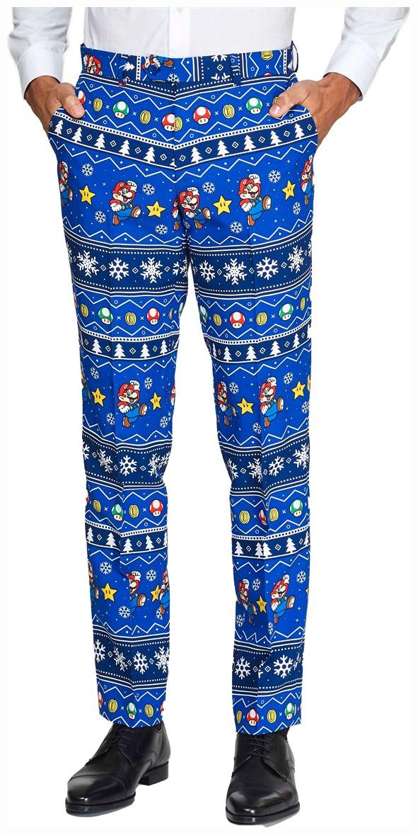 Officially Licensed OppoSuits Merry Mario Suit for Holiday Parties and Themed Events