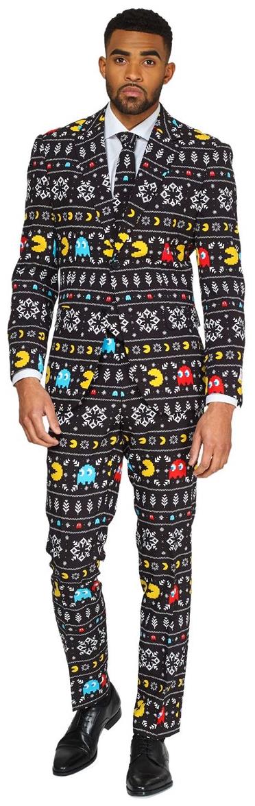 OppoSuits Winter PAC-MANT Suit for Holiday Parties Corporate Events Festive Celebrations