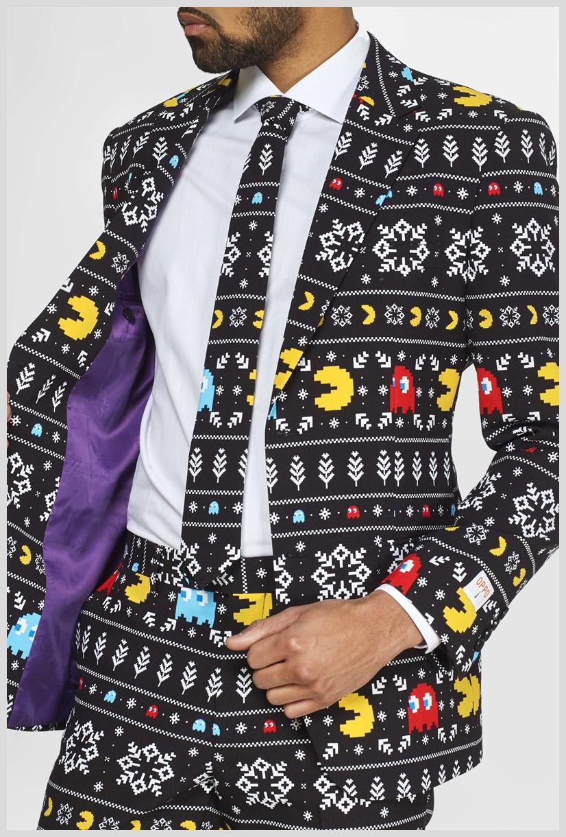 OppoSuits Winter PAC-MANT Suit for Holiday Parties Corporate Events Festive Celebrations