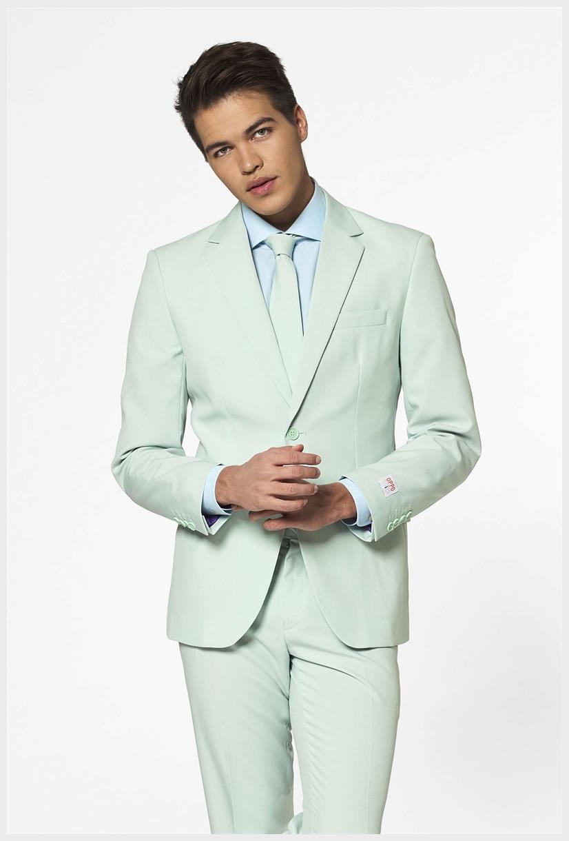 Stylish OppoSuits Men's Magic Mint Suit for Summer Weddings and Race Day Events