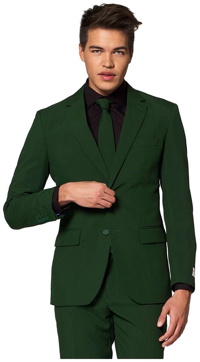 Stylish OppoSuits Men's Glorious Green Suit for Year Round Events Parties and Celebrations