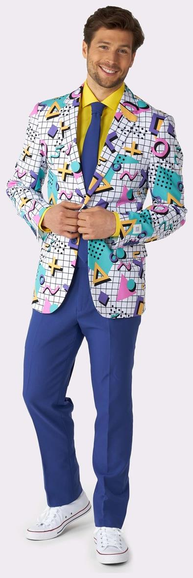 Stylish OppoSuits Memphis Master Suit for Retro Parties Halloween Events and Themed Celebrations