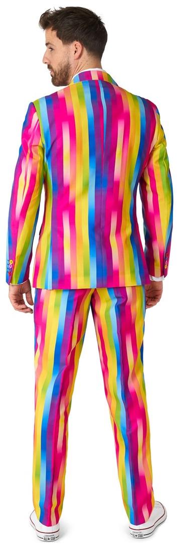 Vibrant OppoSuits Men's Rainbow Glaze Suit for Parties Weddings and Celebrations