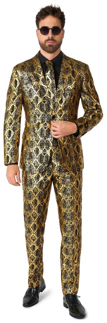 Stylish OppoSuits Shiny Snake Men's Suit for Halloween Parties and Festivals