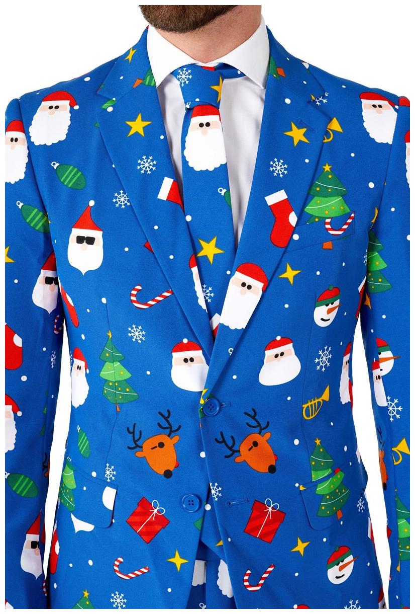 OppoSuits Men's Suits Festivity Blue