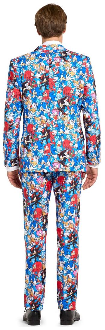 Official OppoSuits Sonic the Hedgehog Men's Suit for Speedy Themed Events and Costume Parties