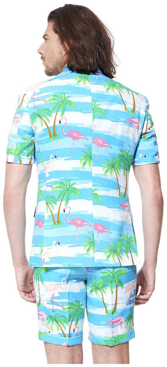 OppoSuits Men's Summer Flaminguy Tropical Suit for Summer Parties Events and Beach Holidays