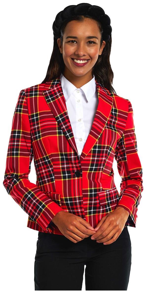 Stylish OppoSuits Women's Lumberjackie Blazer for Christmas Parties and Everyday Wear