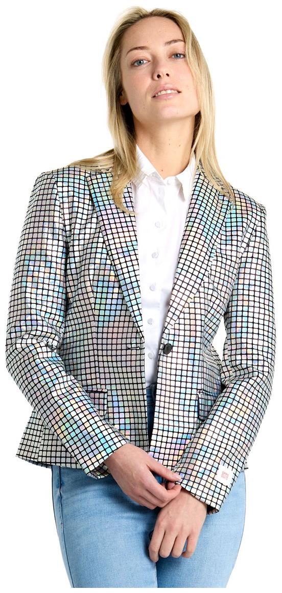 Shiny OppoSuits Women's Blazers Discoballer for Disco Parties and Themed Events
