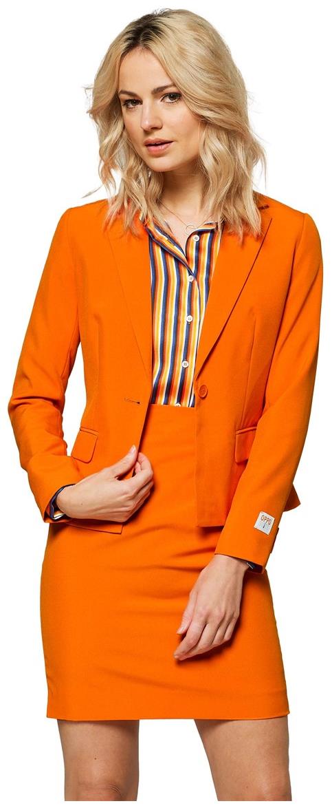 Stylish OppoSuits Foxy Orange Suit for Women Perfect for Holiday Events Parties and Festive Celebrations