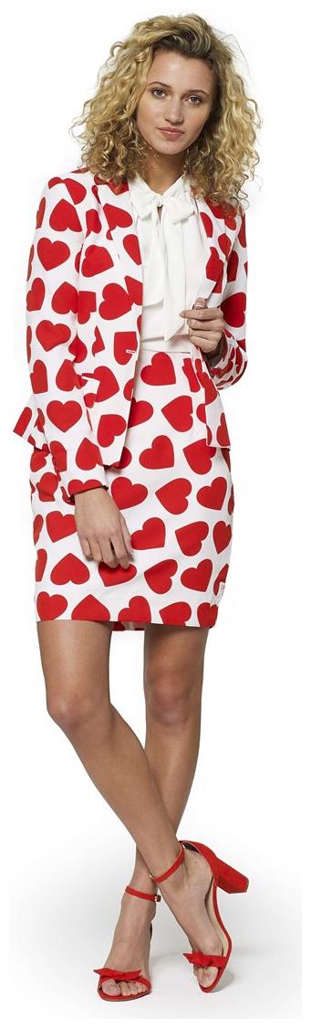 Elegant OppoSuits Women's Queen of Hearts Costume for Halloween Themed Events and Costume Parties