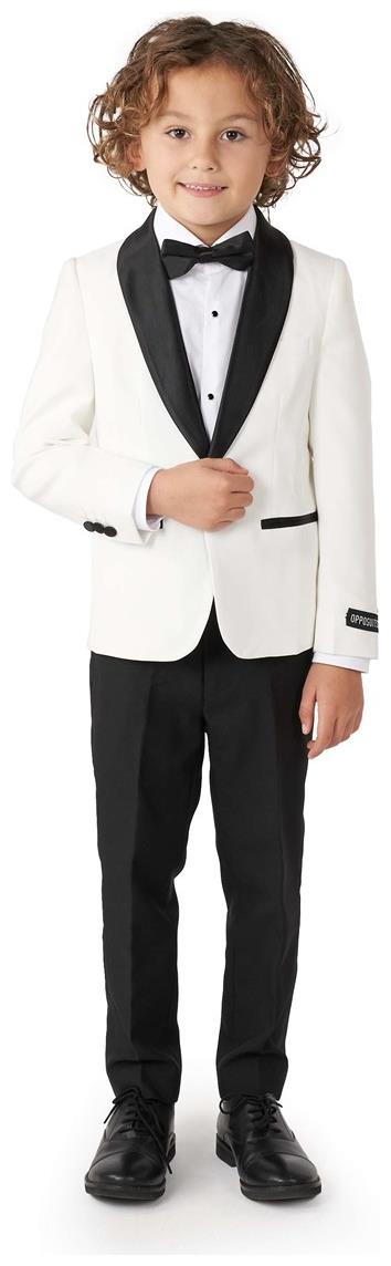 Elegant OppoSuits Boys' Pearly White Tuxedo for Formal Events Weddings and Holiday Celebrations