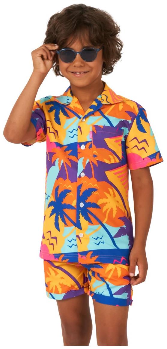 OppoSuits Boys Summer Sets Palm Power for Beach Trips and Summer Parties